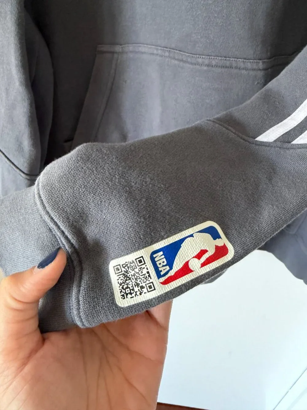 Adidas NBA Los Angeles Basketball Gray Hoodie Men’s XL